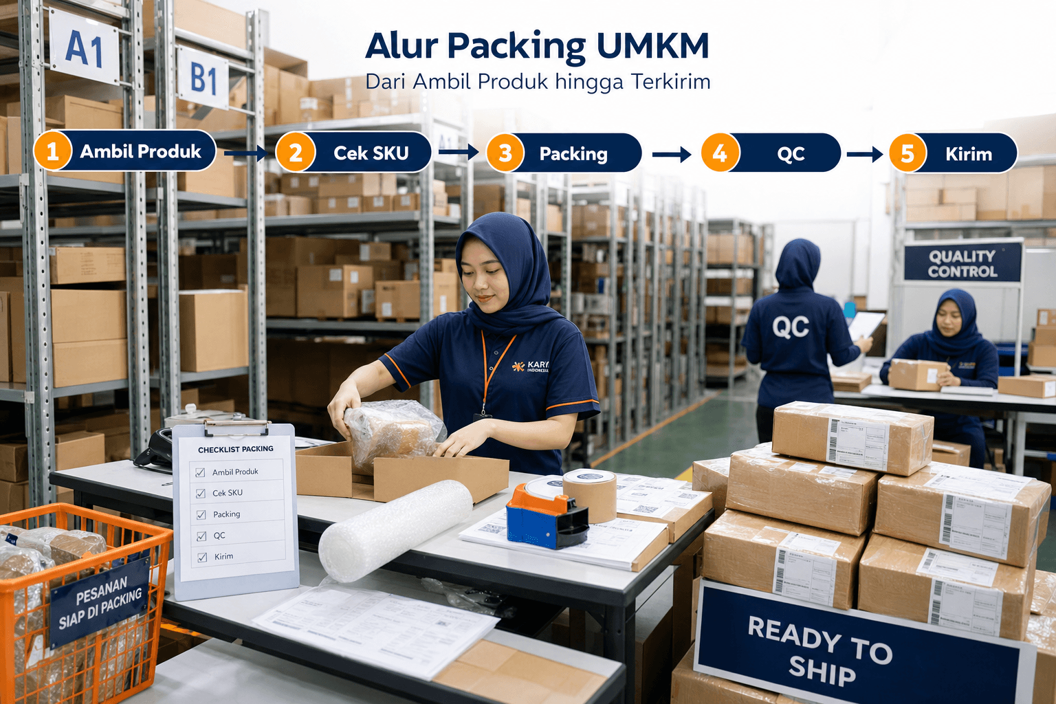 Scan barcode saat packing pesanan untuk mengurangi salah kirim — aplikasi scan barcode gudang